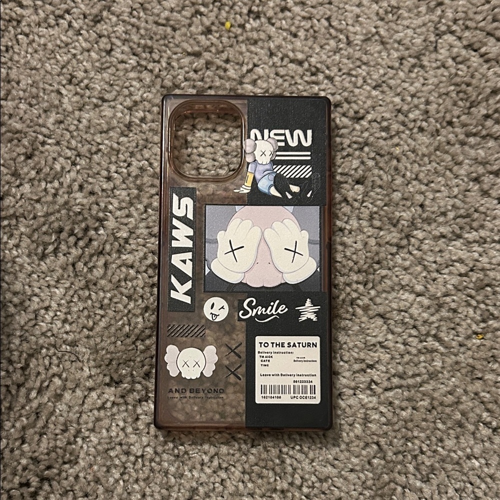 KAWS Graphic Black and Brown Phone Case